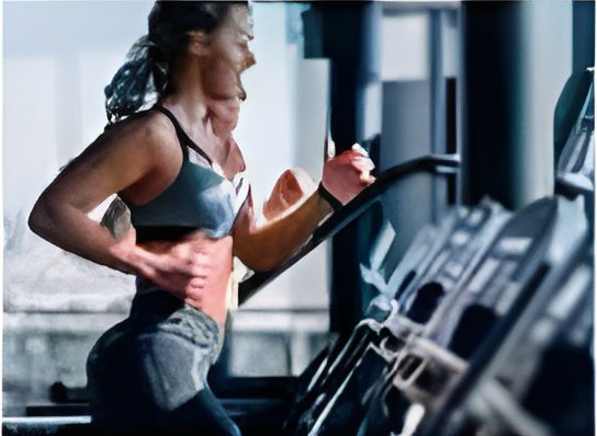 Resident working out in the gym